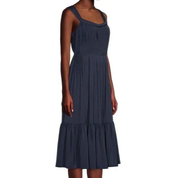 Kobi Halperin Sasha Strappy Midi Dress Midnight Blue Women's Size Medium - Picture 3 of 16